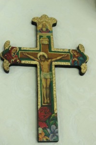 Hand Painted Wooden Cross